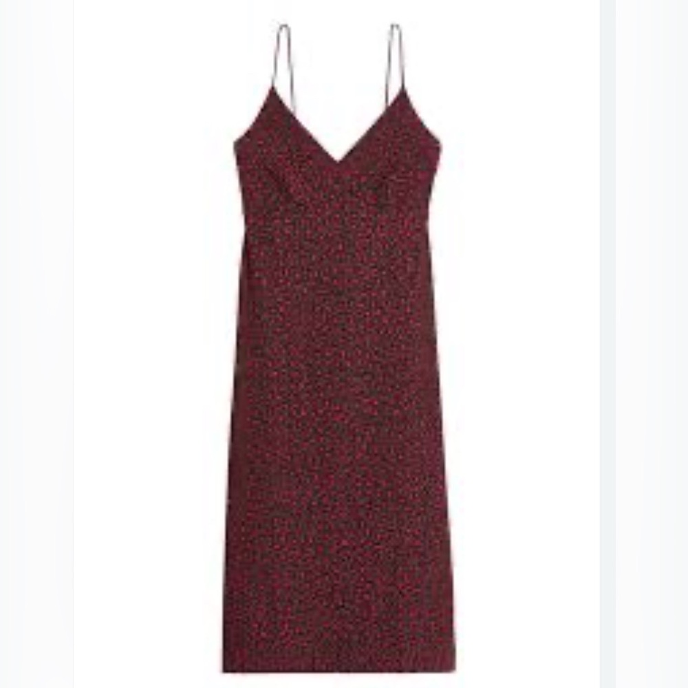 BANANA REPUBLIC lined leopard print slip dress